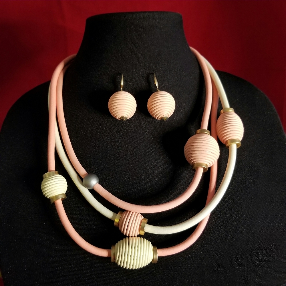 My Style Wrapped Bead Layered Necklace Set